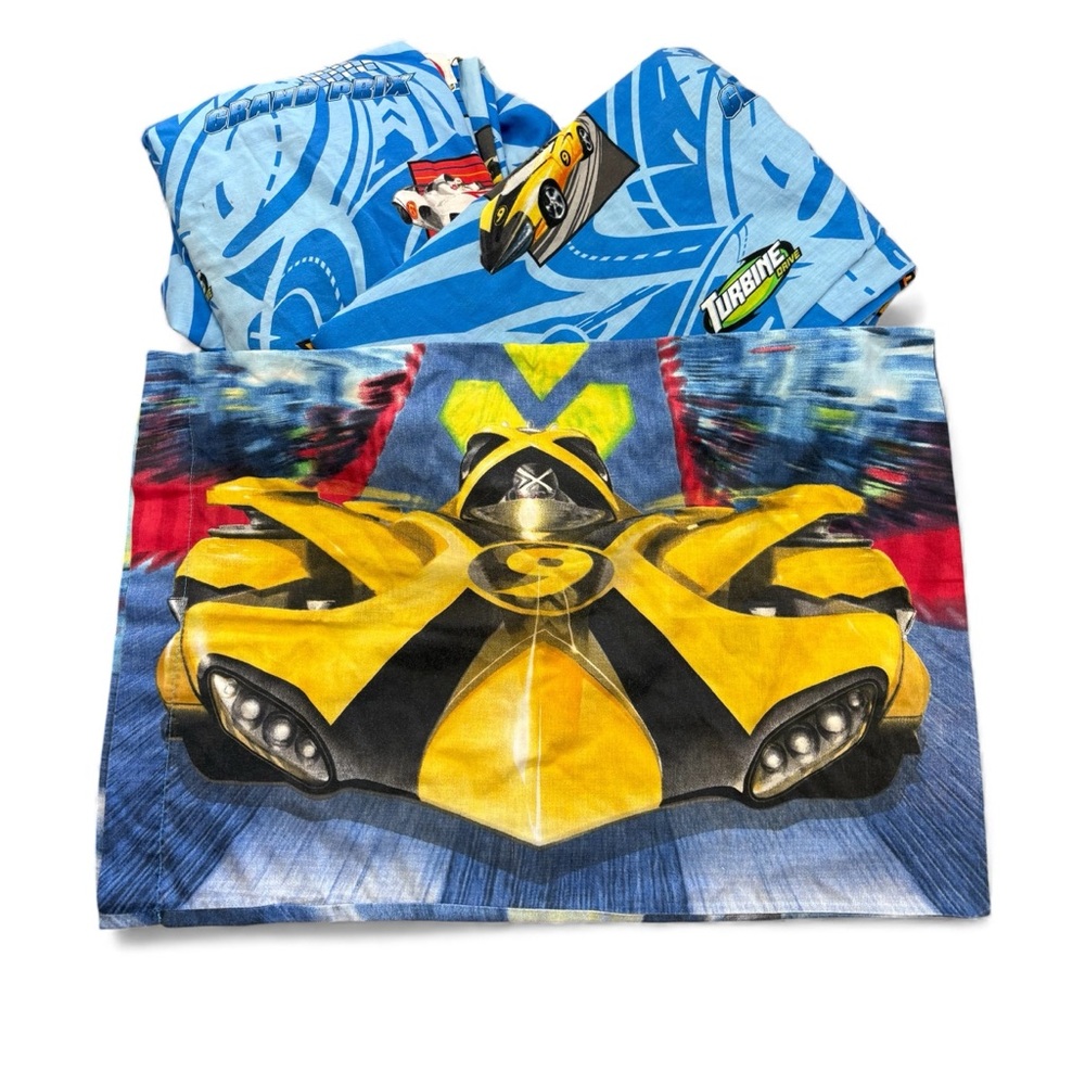 Vintage Speed Racer Bed Sheets - Twin